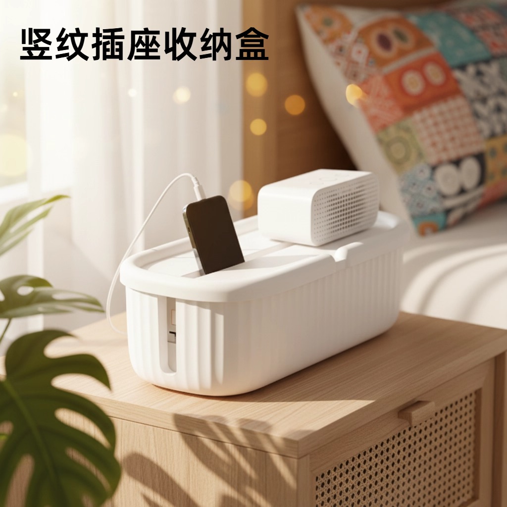 插排插座收纳盒电源插板电线创意
