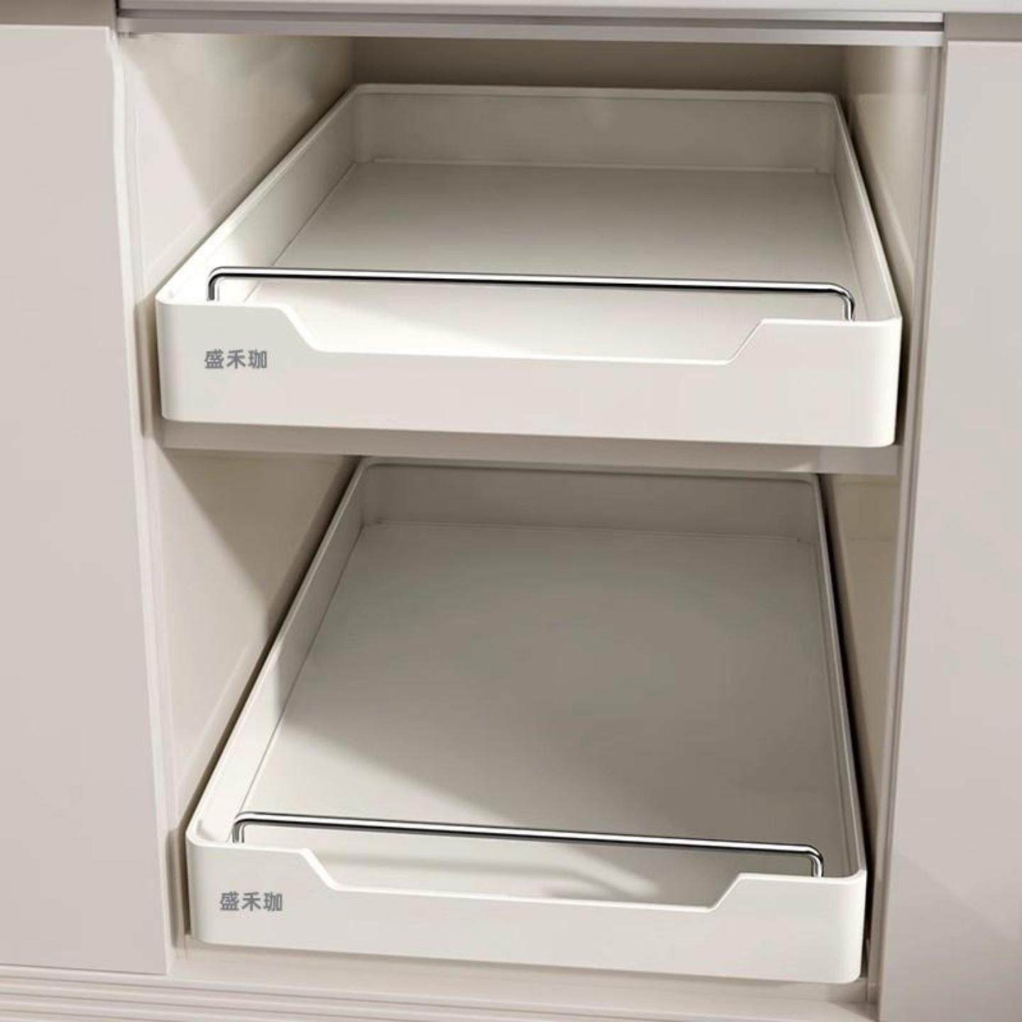 厨房抽拉式置物架自带滑轨下水槽拉篮橱柜内抽屉式超深纳盒大容量,厨房/烹饪用具,厨房抽屉置物架,淘宝优惠券,粉丝福利购,淘宝优惠卷