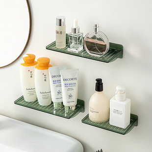 壁挂浴室免打孔透明隔板洗漱台壁挂式 肥皂盒沥水架洗漱用品置物架