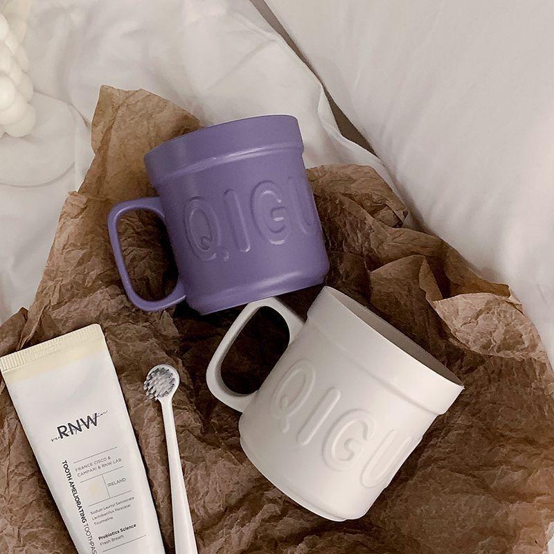 字母杯刷牙杯家用表情卡通可爱