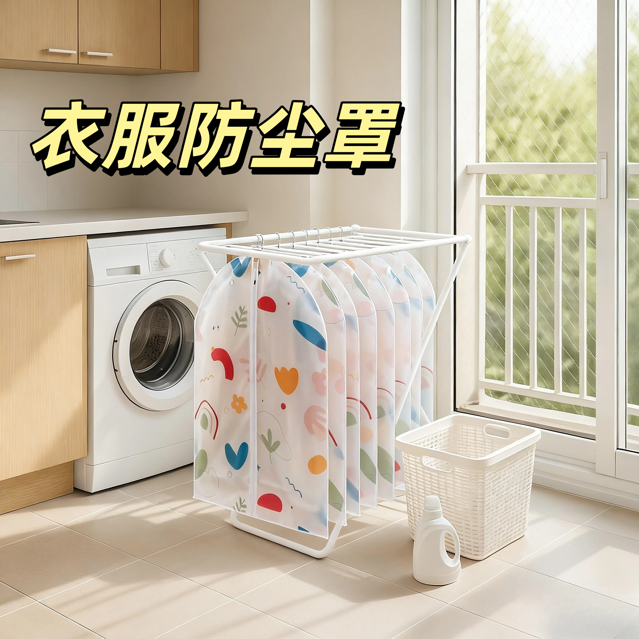 平面衣服防尘罩可透视便捷衣物收纳套防潮防脏家用衣帽间挂衣袋子