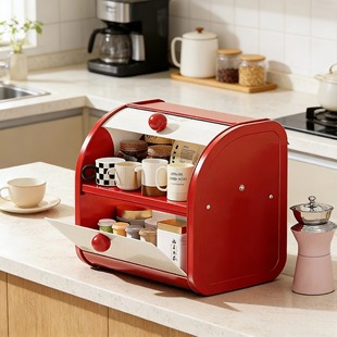 茶包收纳盒桌面咖啡胶囊茶水间茶叶水杯整理办公室双层防尘置物架