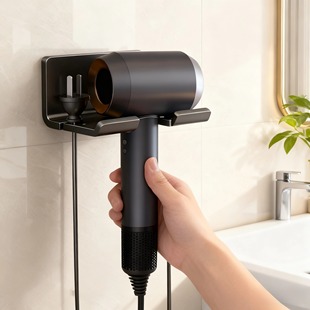 铝合金浴室家用吹风机置物架免打孔吹风筒挂件卫生间壁挂式 收纳架