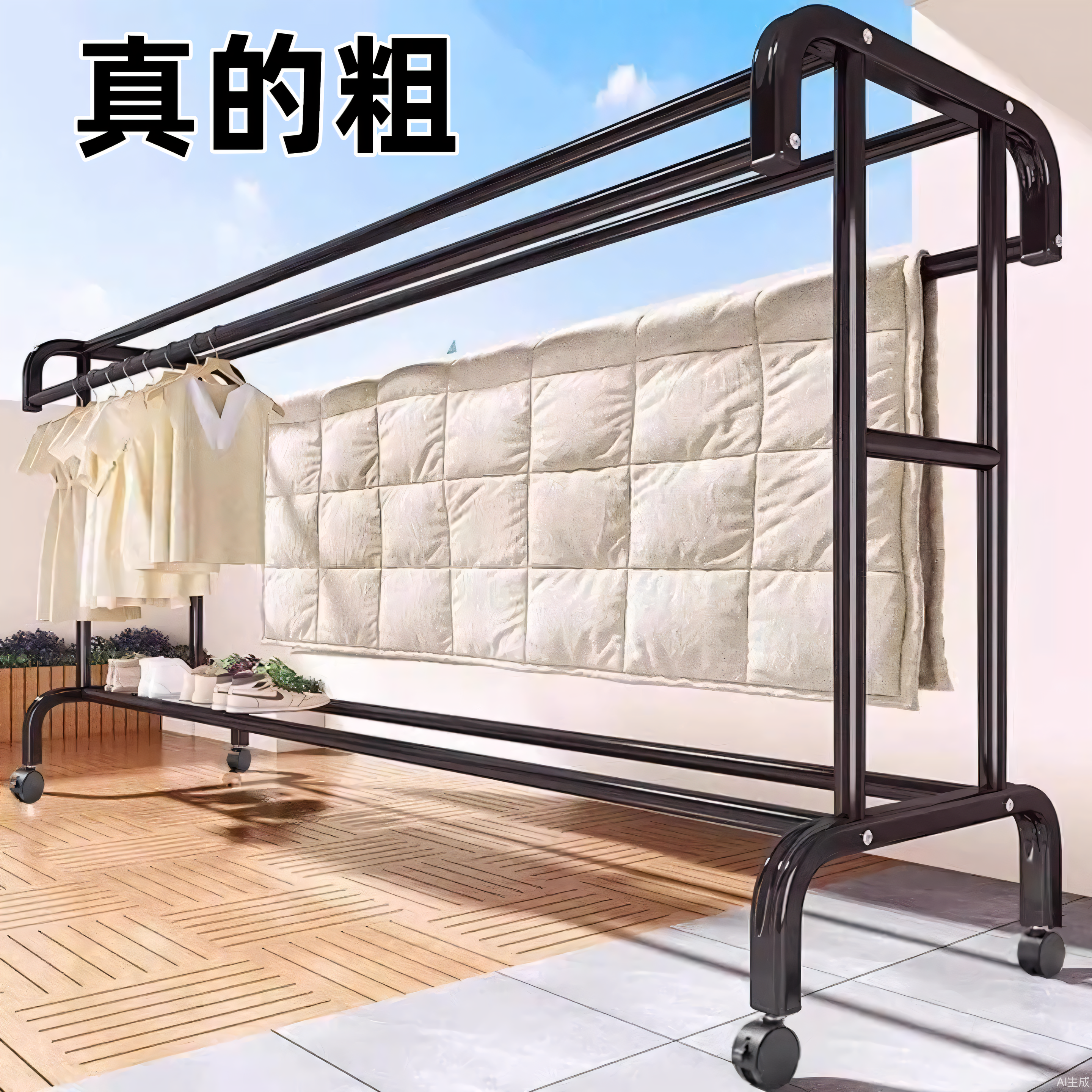加粗落地挂衣架室内家用