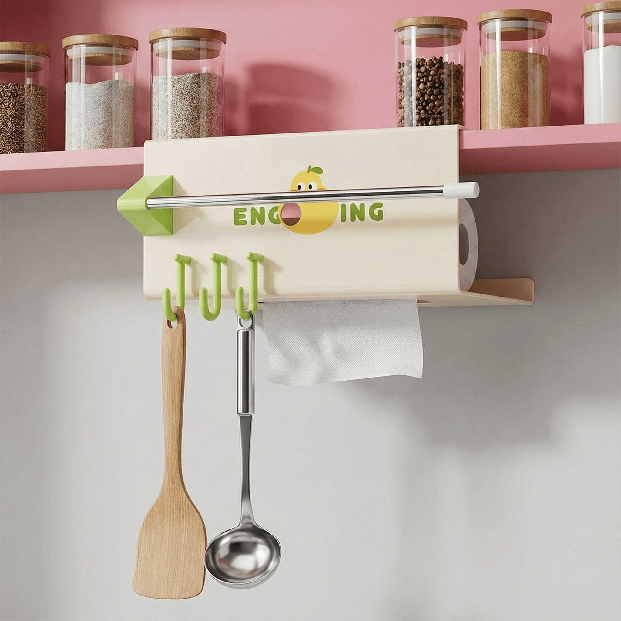 橱柜下纸巾架家用厨房倒挂保鲜膜收纳多巴胺高级感抽纸纸巾盒家用,收纳整理,纸巾架,淘宝优惠券,粉丝福利购,淘宝优惠卷