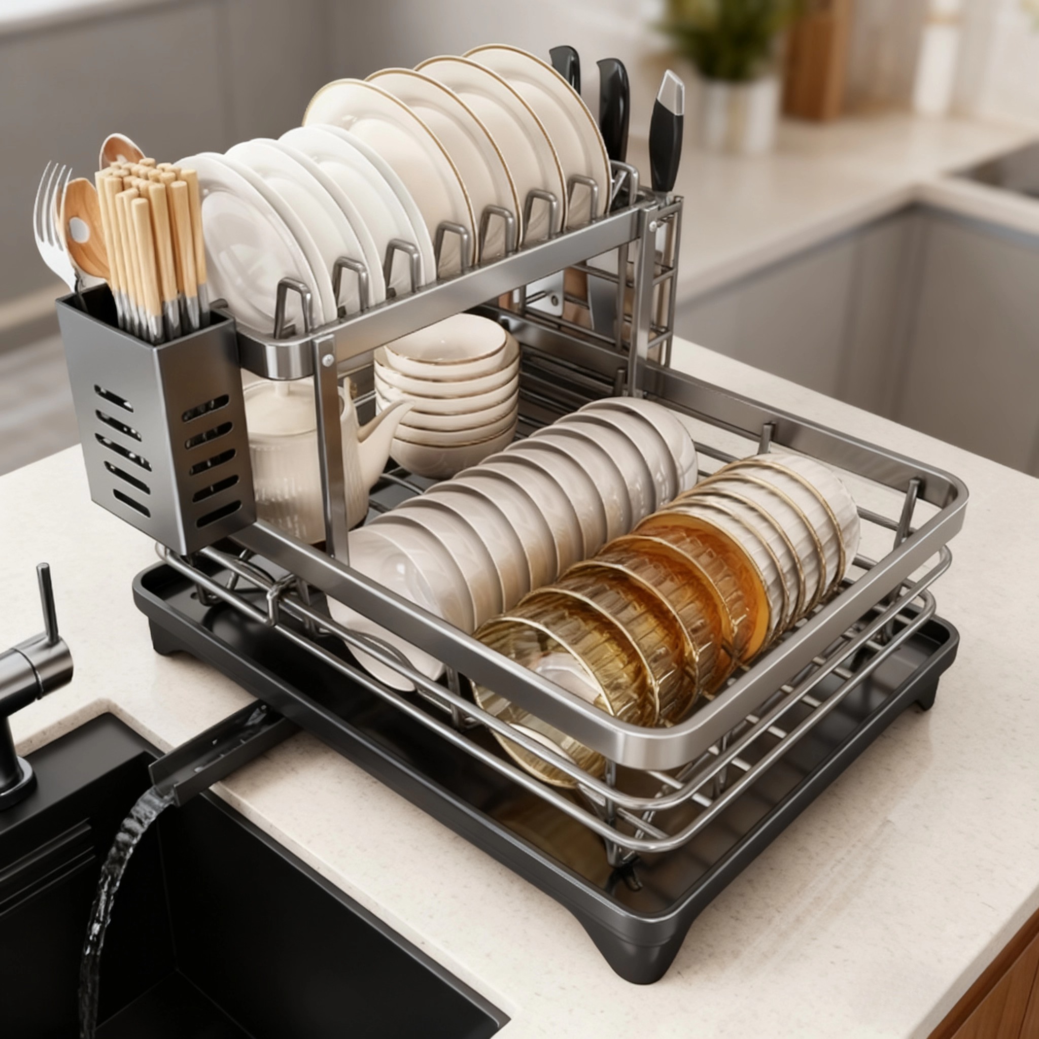 碗碟收纳架沥水篮碗架碗盘碗筷