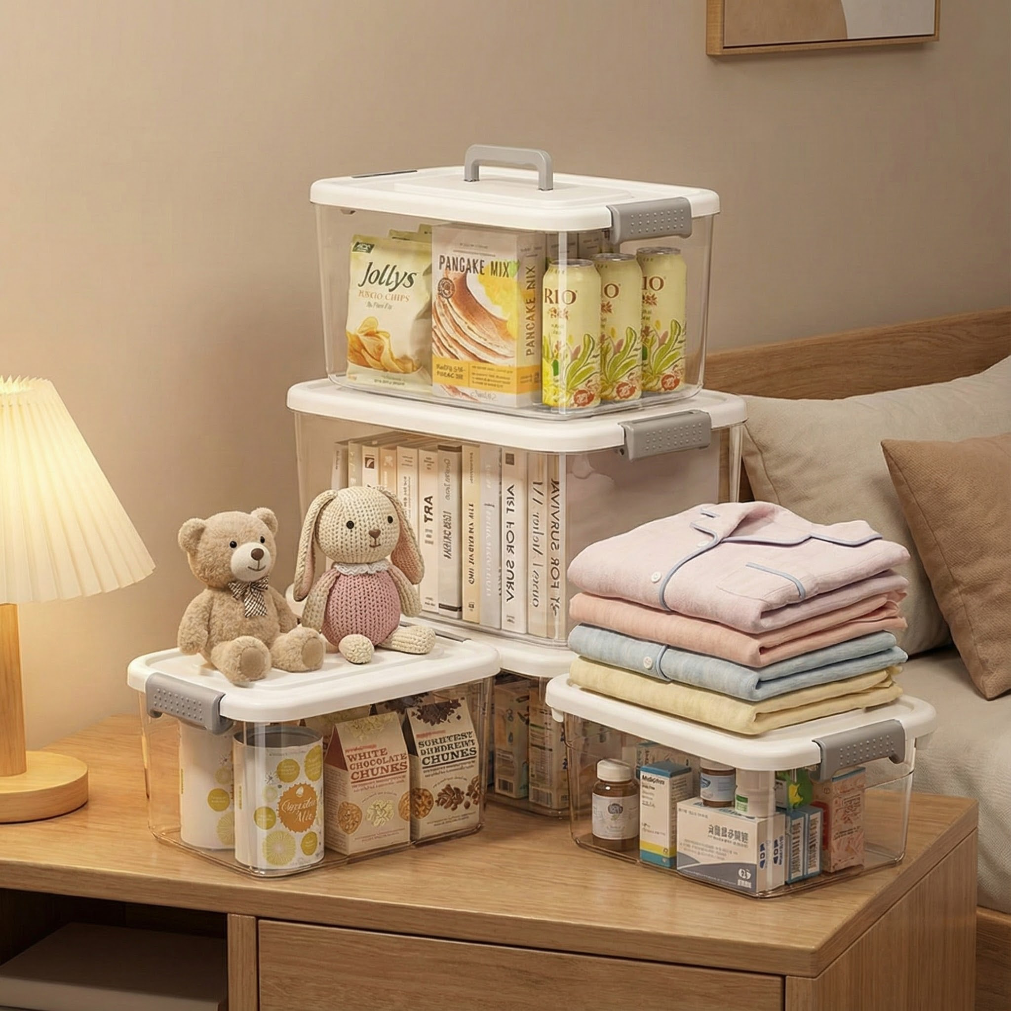 桌上杂物收纳盒家用袜子内衣收纳玩具书本收纳箱整理小物件储物箱,收纳整理,收纳箱,淘宝优惠券,粉丝福利购,淘宝优惠卷