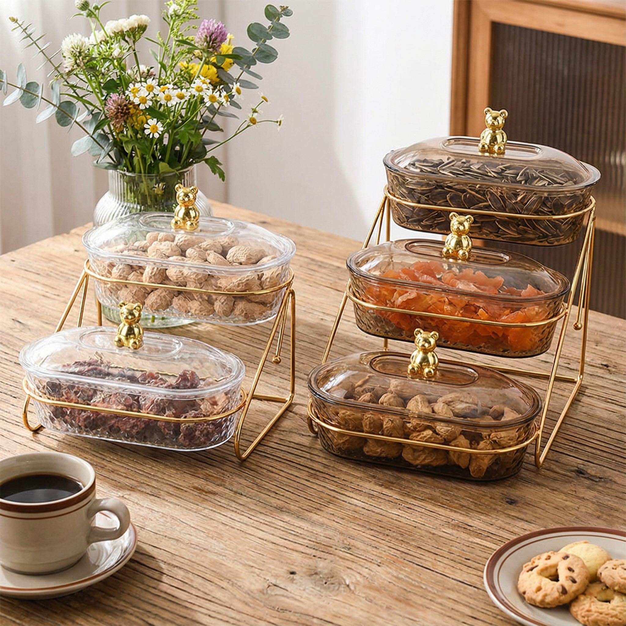 轻奢水果盘家用客厅茶几小吃多层