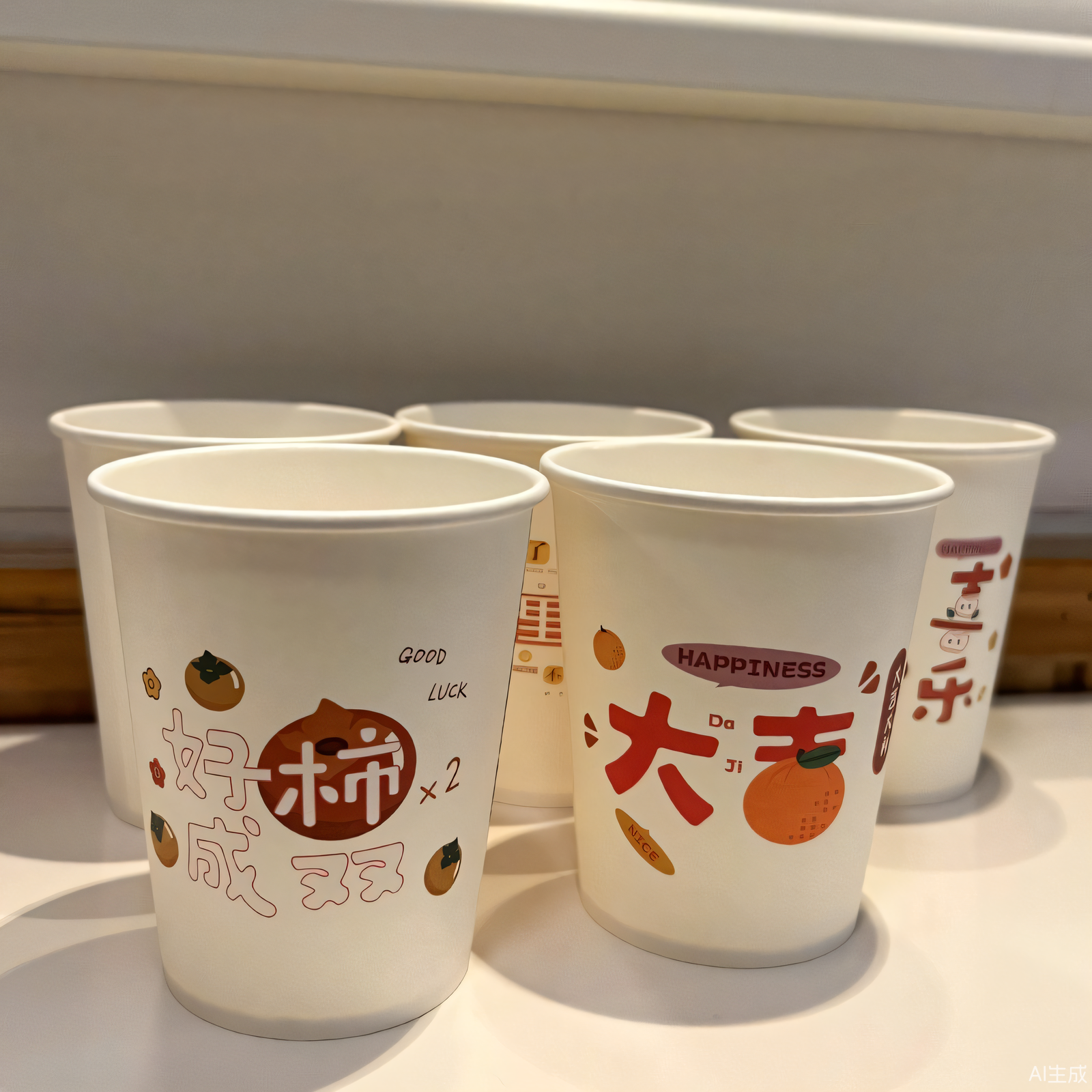 居家家卡通纸杯一次性杯新年杯子春节元旦加厚防烫耐高温喜庆防漏,餐饮具,纸杯,淘宝优惠券,粉丝福利购,淘宝优惠卷