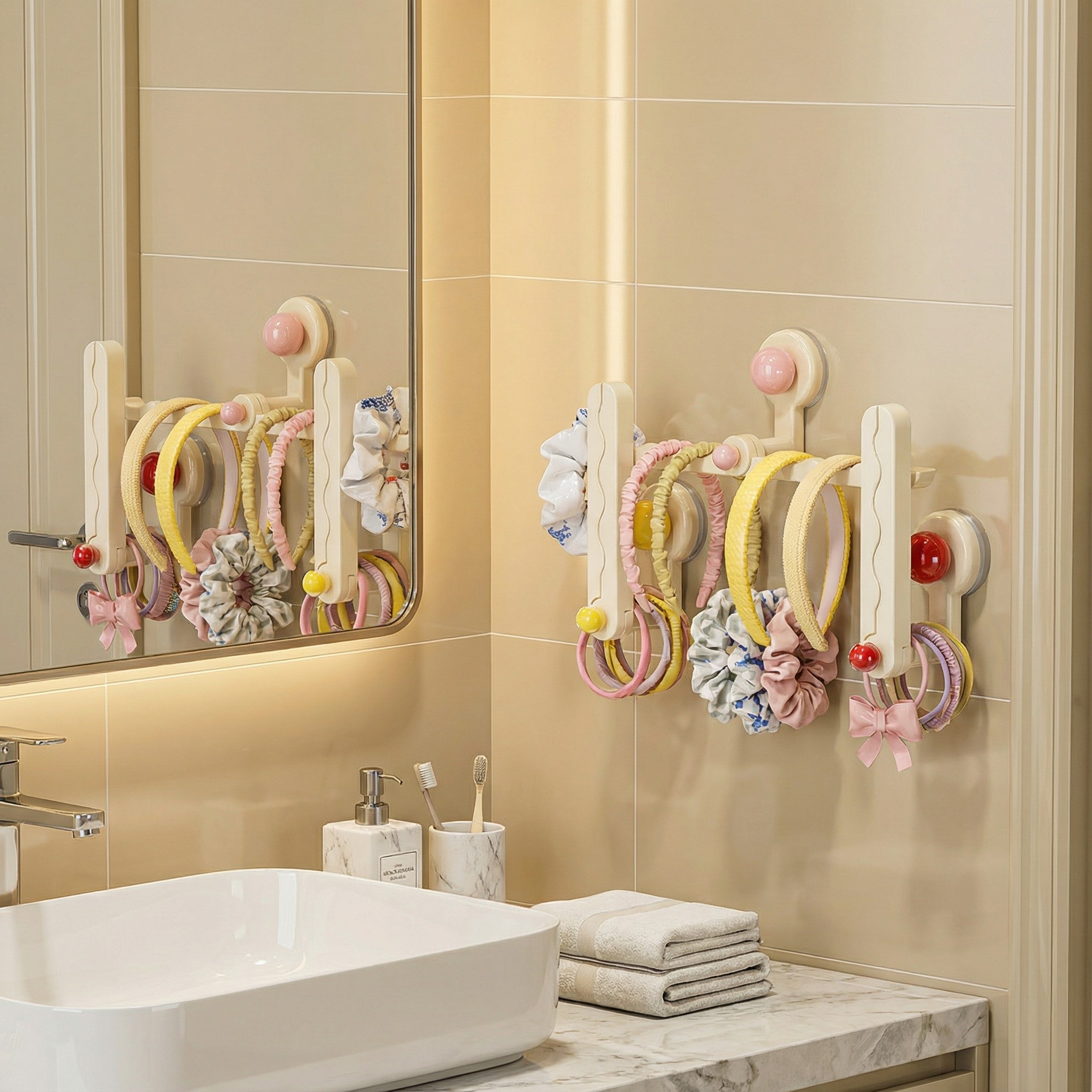 发箍收纳架儿童发圈发饰首饰架头绳发夹卡头箍收纳壁挂置物架家用,厨房/烹饪用具,抹布架/厨房清洁收纳架,淘宝优惠券,粉丝福利购,淘宝优惠卷