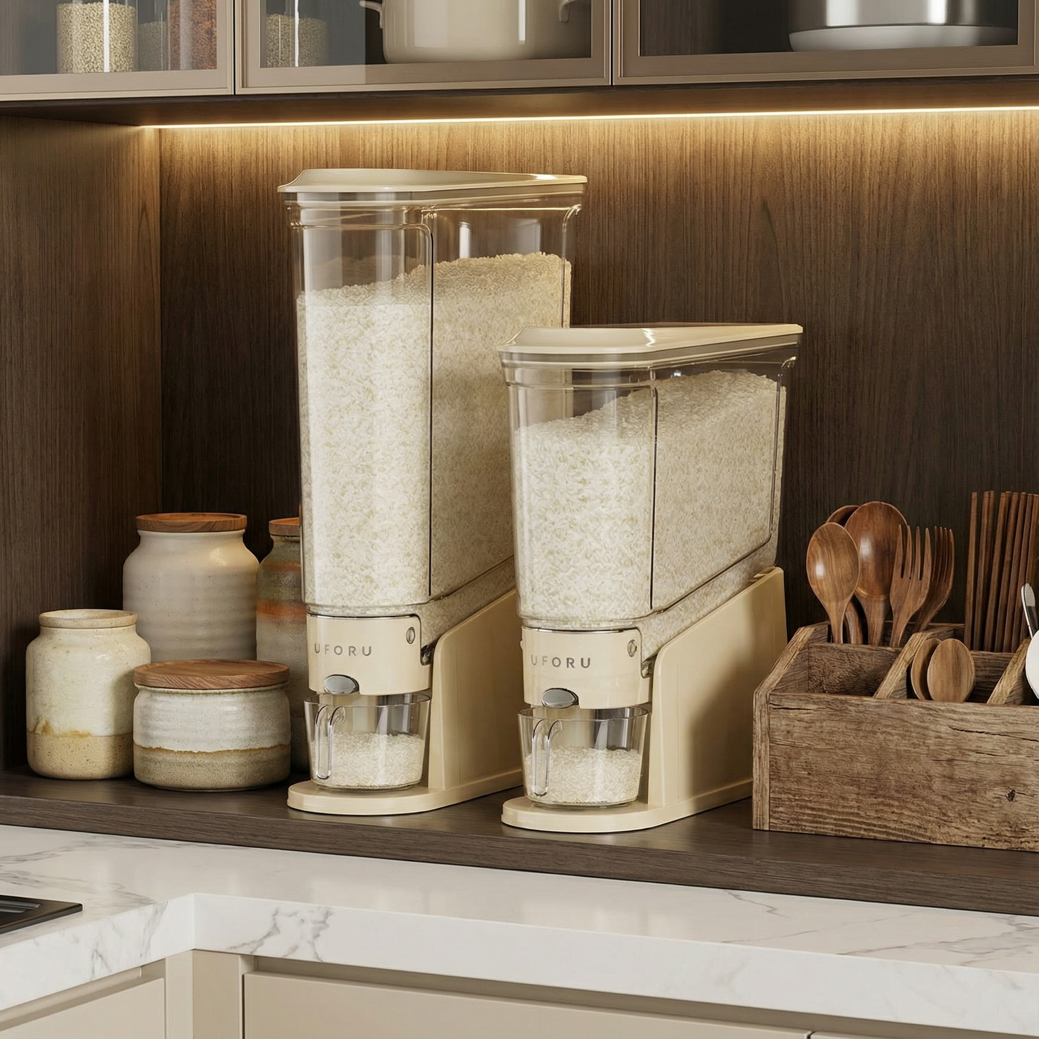 按压米桶斤装厨房台面防虫防潮