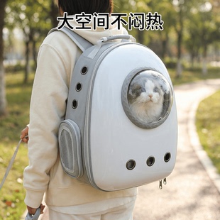 宠物外出透明猫包猫咪透气双肩猫包大容量侧开宠物包宠物背包家用