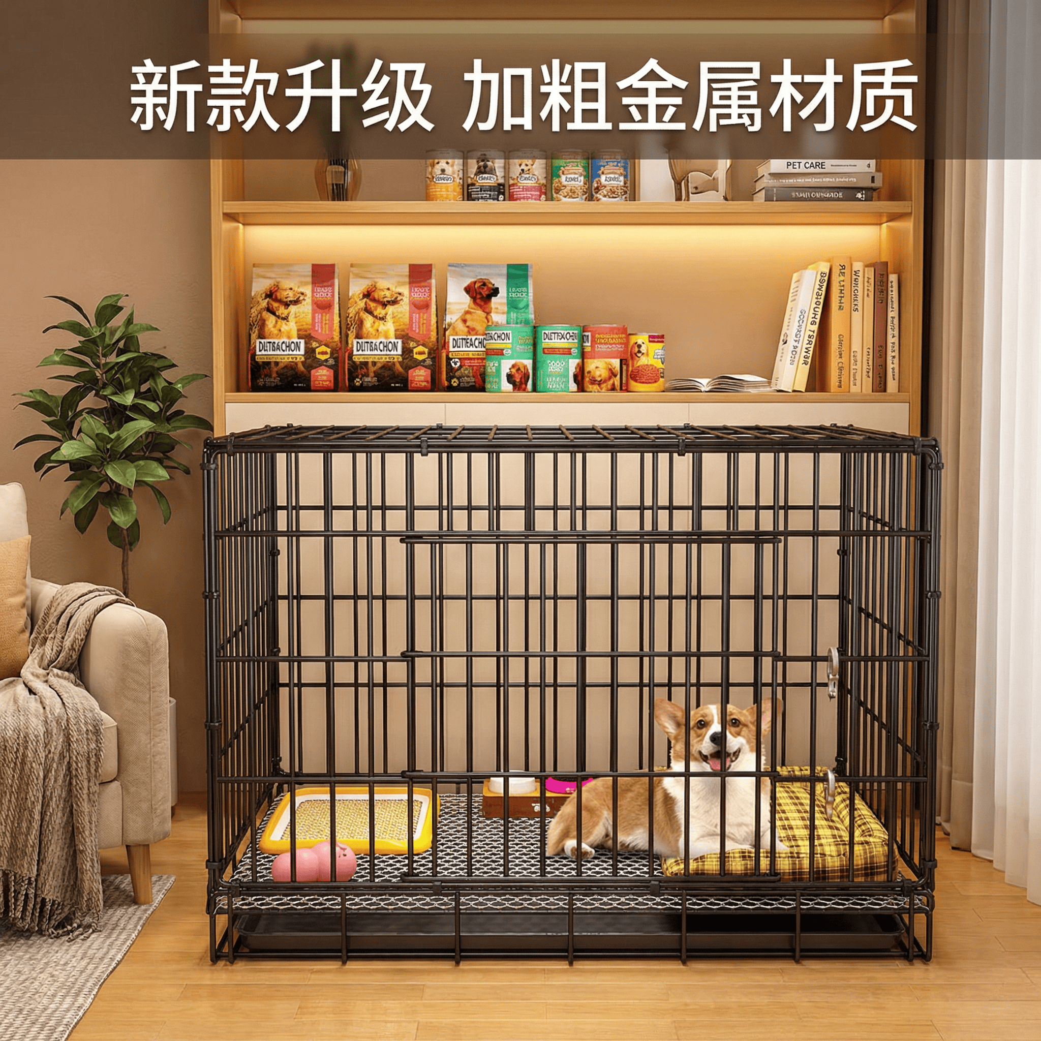 狗笼子小型犬泰迪猫笼带厕所分离中型柯基室内家用大型宠物别墅窝,宠物/宠物食品及用品,狗笼子,淘宝优惠券,粉丝福利购,淘宝优惠卷