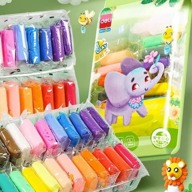 超轻粘土袋装全套模具橡皮泥轻黏土小玩具少儿手工彩泥套装橡皮泥