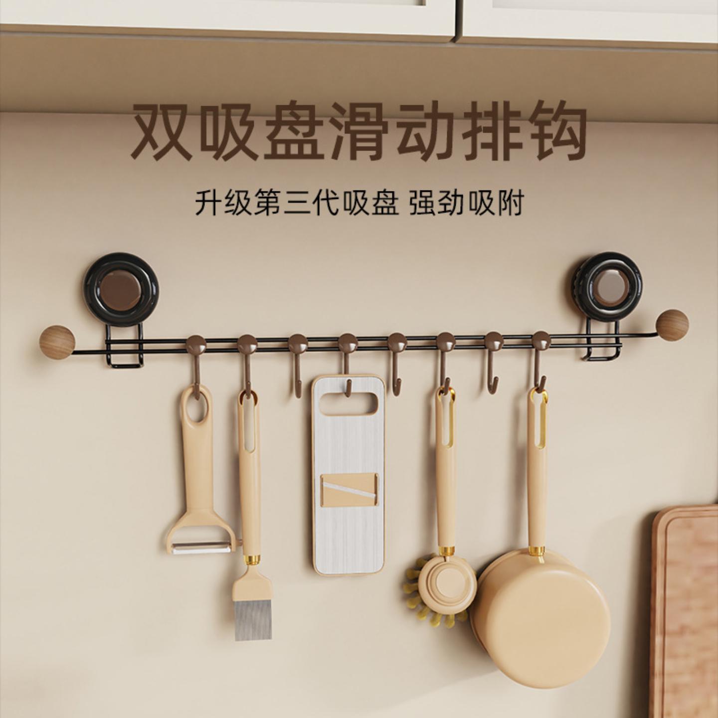 吸盘门后挂钩免打孔衣服强力承重