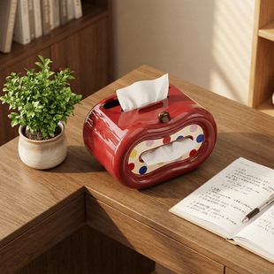 桌面纸巾盒家用创意客厅茶几遥控器置物架高级感多功能抽纸盒简约