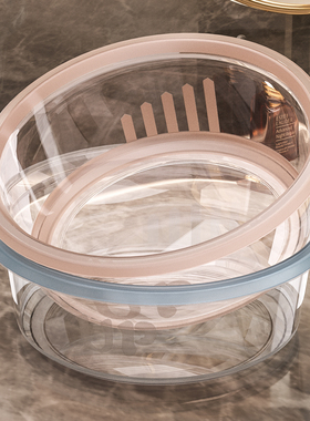 洗脸盆家用加厚塑料洗漱小盆子透明高颜值洗脚盆宿舍大号洗头水盆