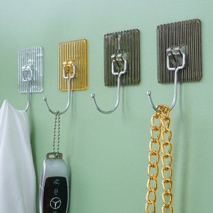 轻奢免打孔透明挂钩强力粘胶挂衣架壁挂墙上卧室门后衣服无痕钩子