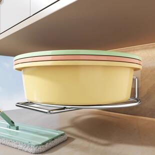 卫生间置物架洗脸盆收纳架浴室柜下免打孔脸盆挂钩厕所挂洗手盆架