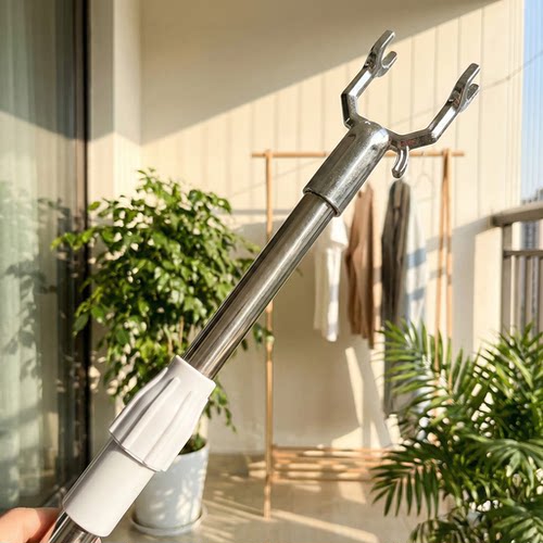 不锈钢衣晾衣杆叉子家用宿舍加厚