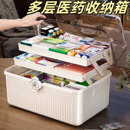 药箱家庭装大号医药箱家用药品收纳盒药物医疗大容量装药手提急救