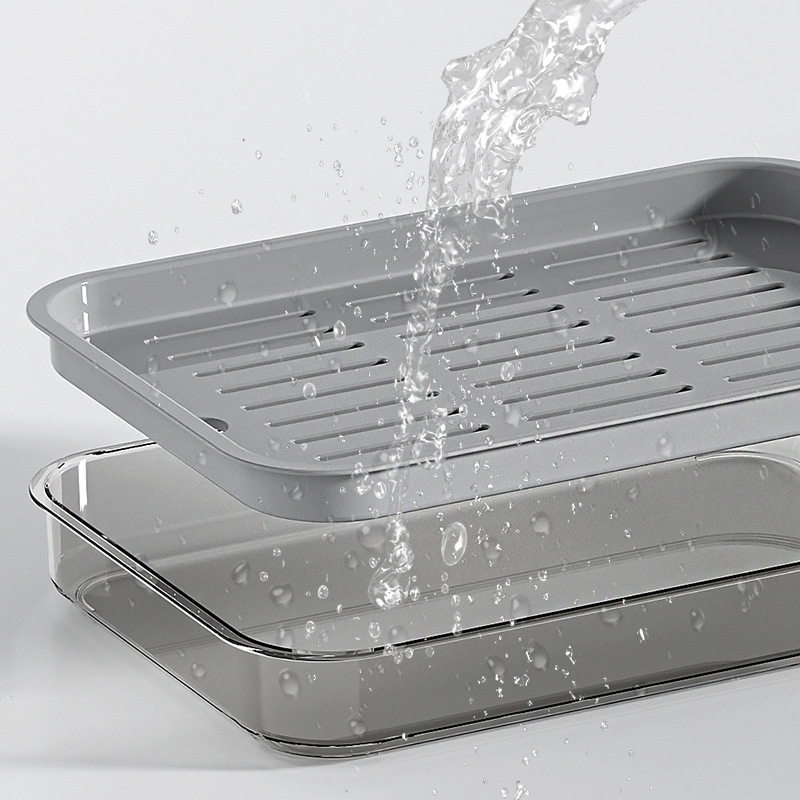 茶盘家用客厅干泡台简约茶具杯子架放茶杯水杯长方形双层沥水托盘,餐饮具,茶盘,淘宝优惠券,粉丝福利购,淘宝优惠卷