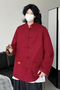 唐装男风古风青年中山装新中式男装毛呢夹克外套潮 NY268P125图片