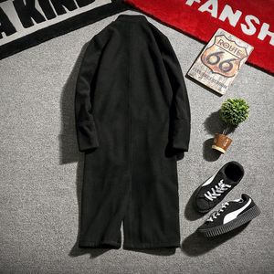麒08 新款秋毛呢风大码中长款呢大衣风衣男A019-NY8088-P145图片