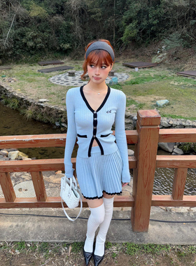 THEA买手店Aimme sparrow 25SS “Cynthia”系列针织套装灰蓝粉色