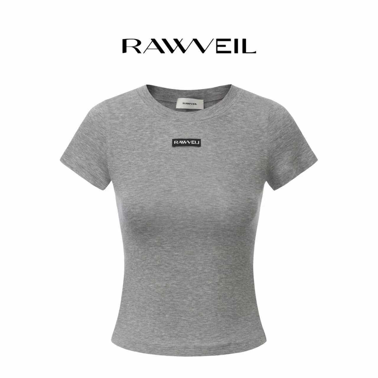 THEA买手店RAWVEIL26春夏新款多巴胺超好版型圆领体恤上衣