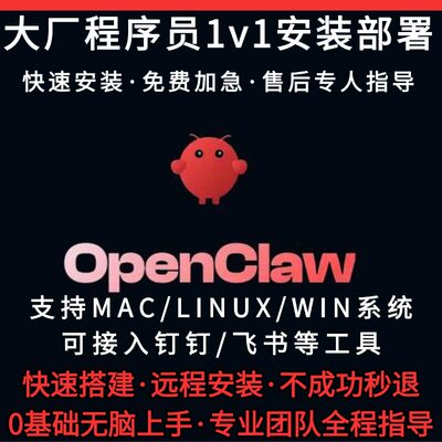 专业openclaw本地部署远程安装小龙虾api配置飞书接入