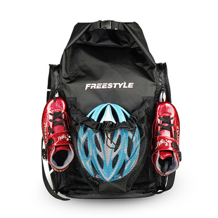 费斯专业速滑双肩包大饼轮滑溜冰鞋儿童成人男女收纳防水大小背包