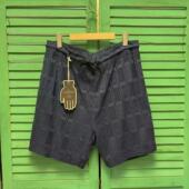 日本制 舒适 glad 蓝染 全新带吊牌 触感柔软 hand 短裤 人造丝