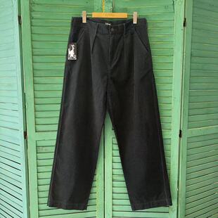 全新带吊牌 Schott nyc 巴黎扣 灯芯绒 工装长裤 墨绿色 纯棉