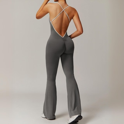 新款速干磨毛紧身瑜伽连体衣