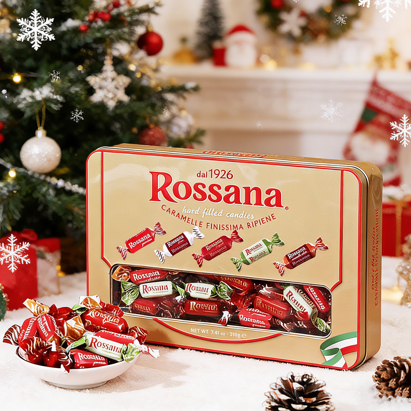 意大利进口什锦流心糖高端金色礼盒过年送礼朋友长辈小朋友