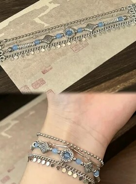 异域古风神秘感串珠流苏手链小众设计感复古精致苗疆配饰女