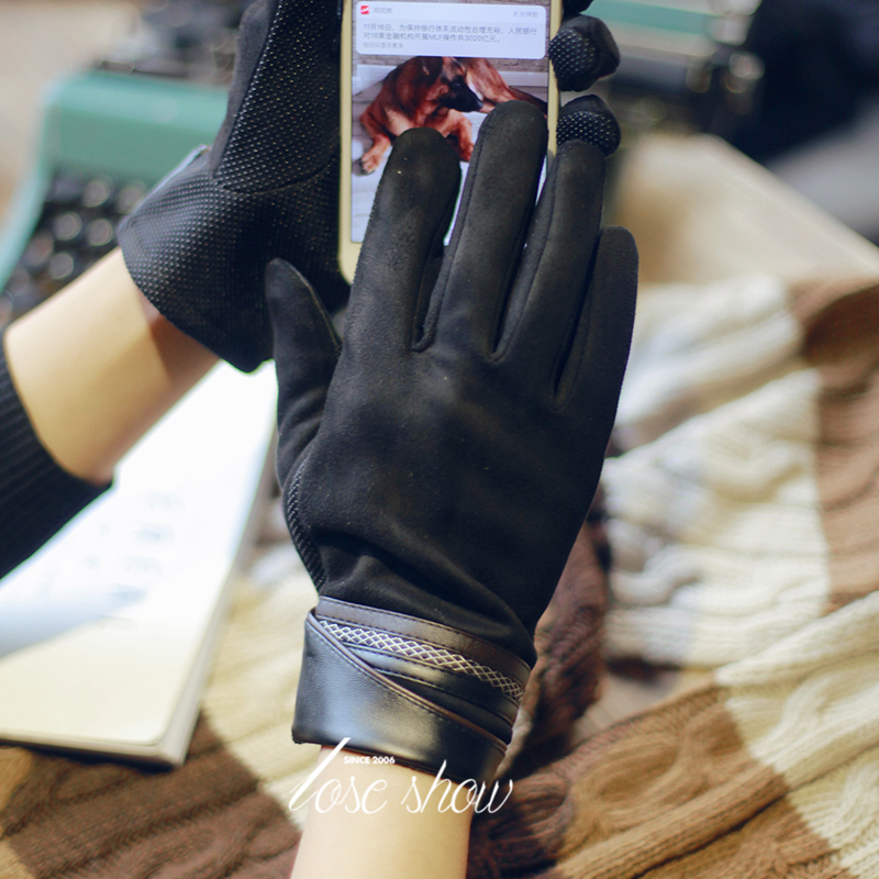 Gants pour homme en velours - Ref 2782571 Image 1
