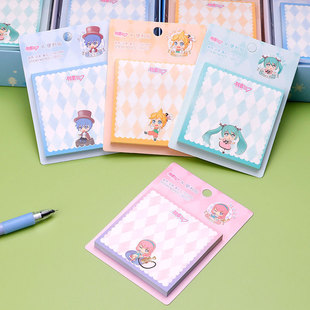 Q版初音未来便利贴卡通日系可爱少女n次贴学生便签纸可撕小本子
