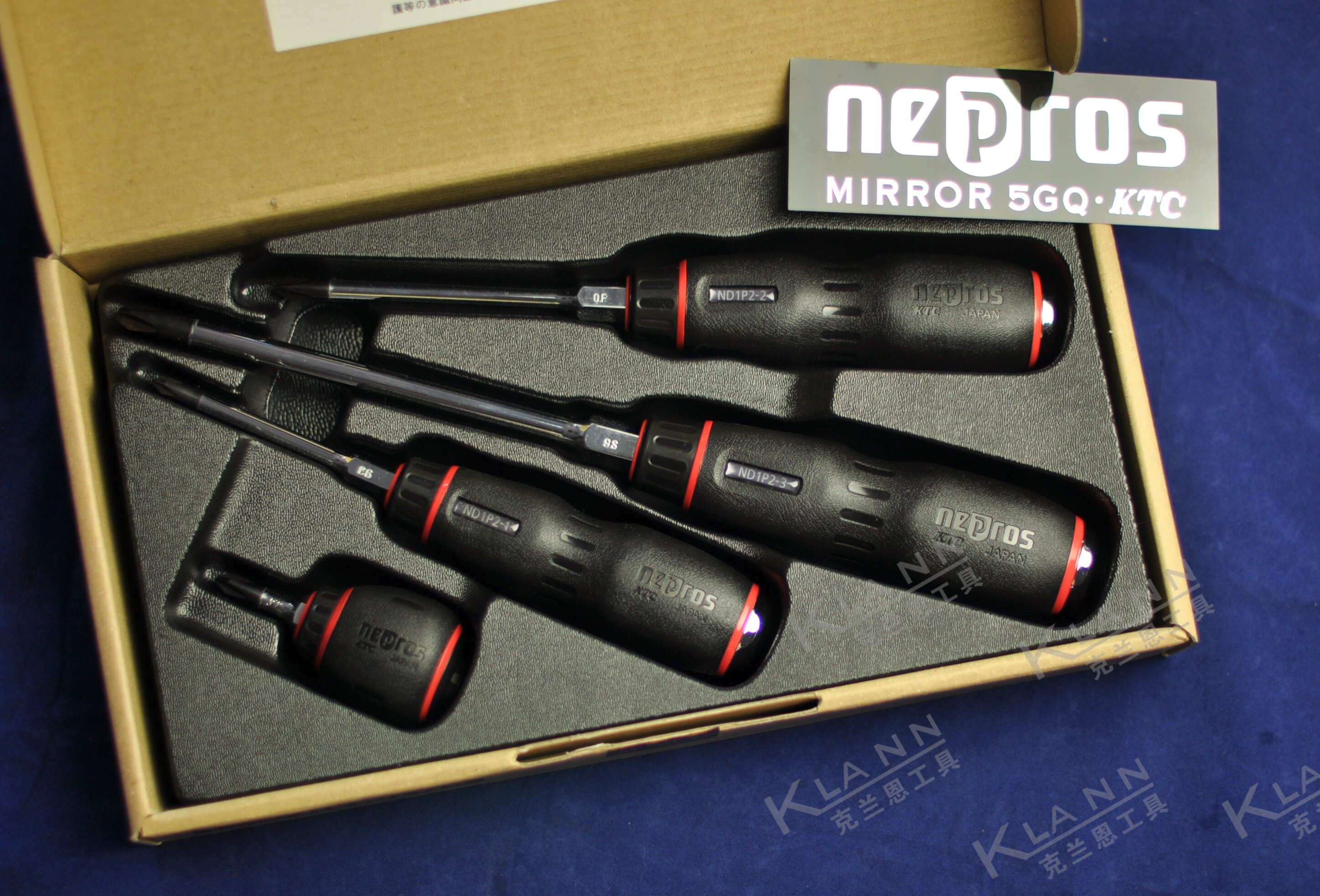 日本京都机械KTC NEPROS树脂柄十字螺丝刀ND1P2-1高端精品手工具
