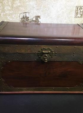 高级素面珠宝箱老挝大红酸枝