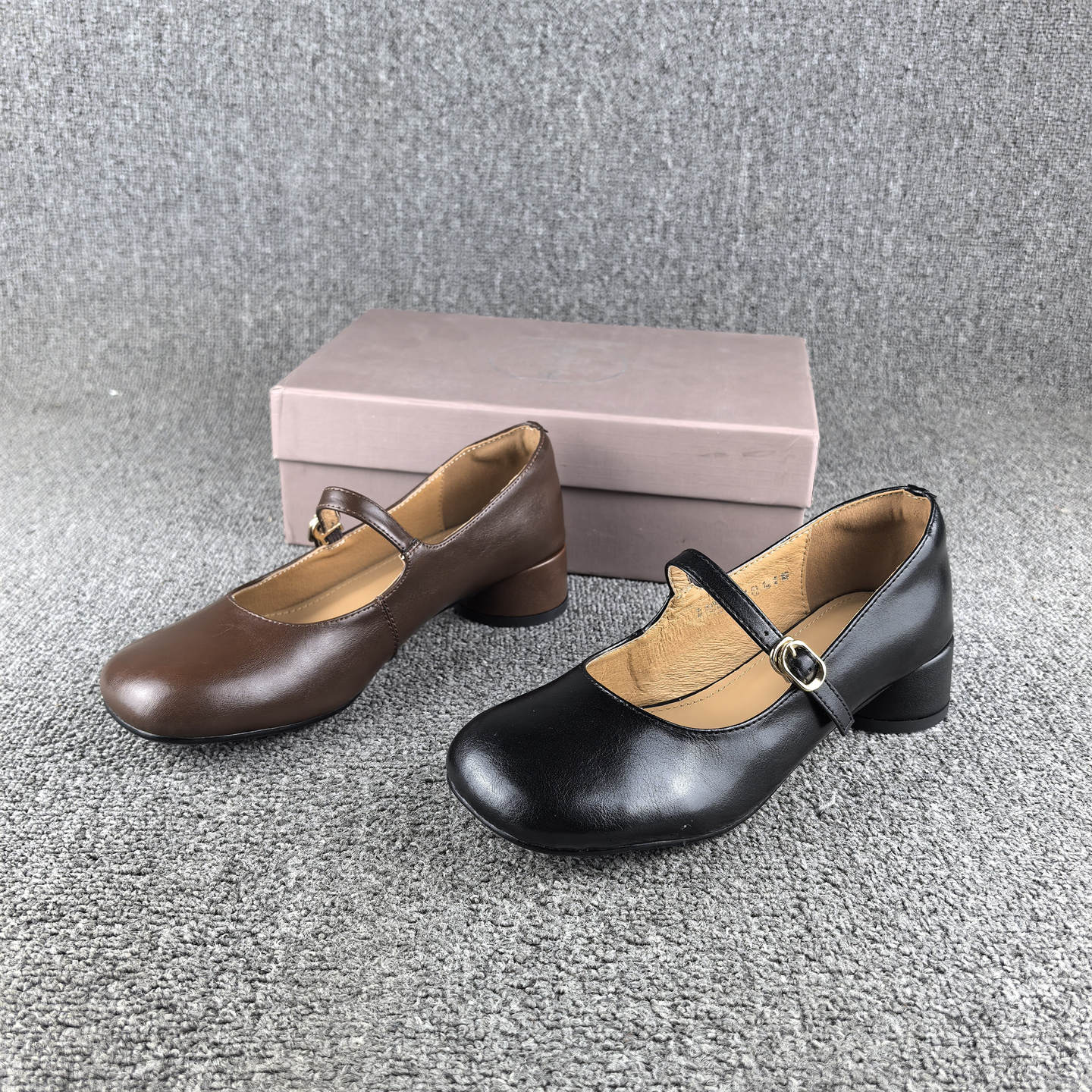 断码处理时尚复古风手工女鞋牛皮春秋季圆头浅口真皮玛丽珍单鞋女