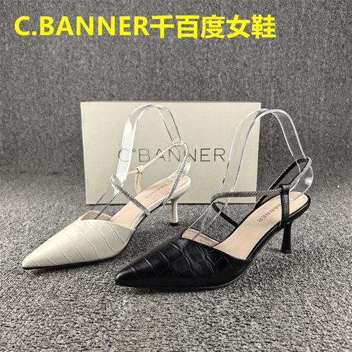 时尚气质小香风中空凉鞋女头层牛皮正品撤柜夏季包头凉鞋女士真皮