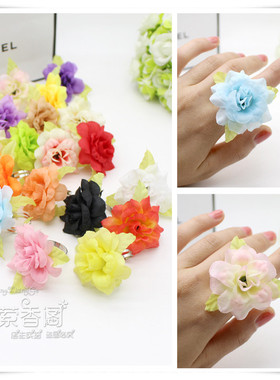 韩式玫瑰戒指写真影楼新娘婚纱