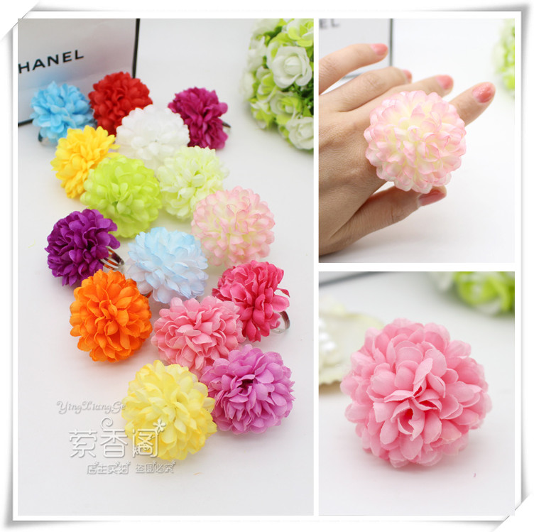 拍照写真女绢布戒指海边沙滩花朵