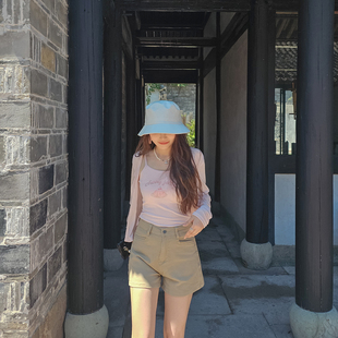 小个子牛仔短裤女2025夏季新款韩版高腰显瘦百搭A字阔腿裤潮