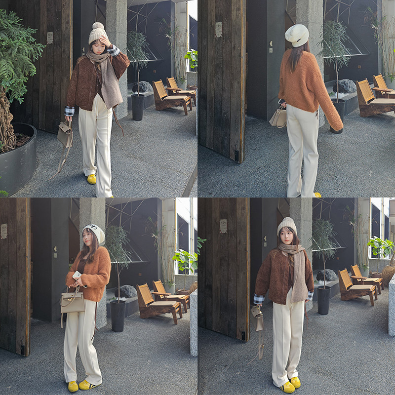 小个子休闲裤长裤秋冬2025加绒羊毛糯米裤直筒阔腿裤女垂感裤子,女装/女士精品,休闲裤,淘宝优惠券,粉丝福利购,淘宝优惠卷