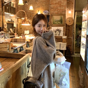 外套 高品私服线慵懒绵羊毛拉毛宽松针织开衫 Baby61 日光女主