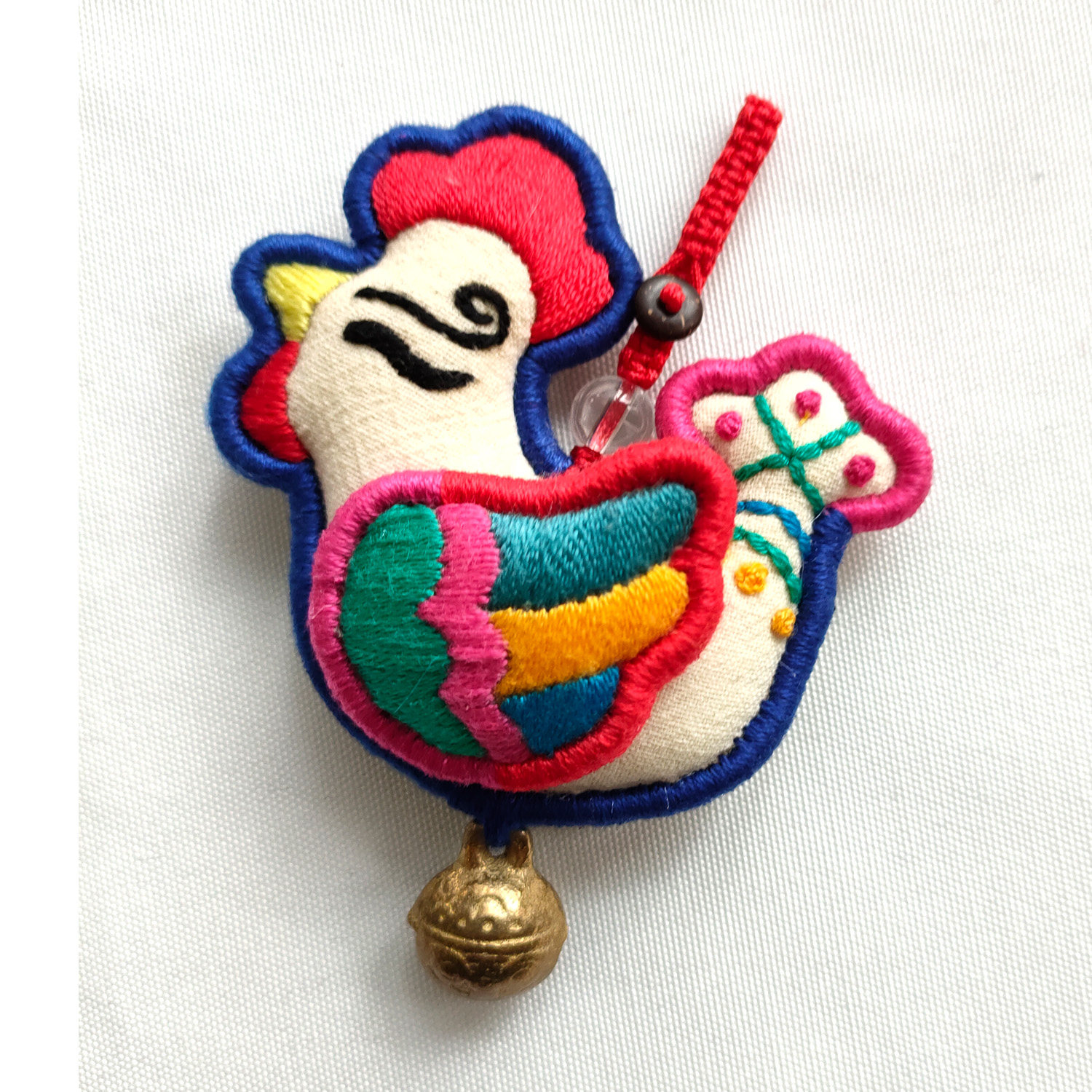 十二生肖鸡 平安福刺绣diy 手工刺绣材料包钥匙扣平安刺绣车挂件