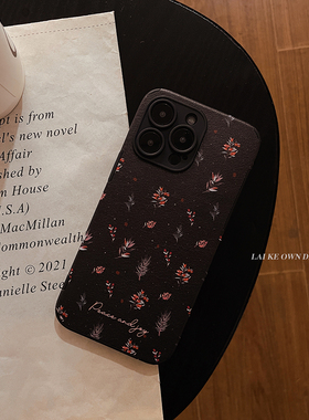 祝福。原创ins风简约碎花手机壳苹果17promax/16全包软壳iPhone14华为Pura80nova13荣耀400mate70高级小米17